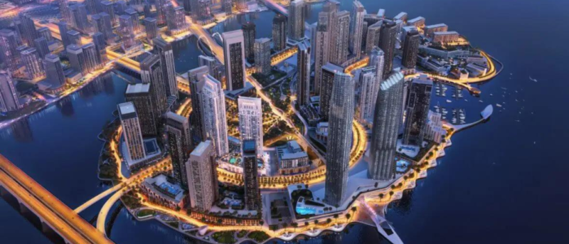 Dubai Creek Harbour Gets A New ‘Water, Color & Fire Plaza’
