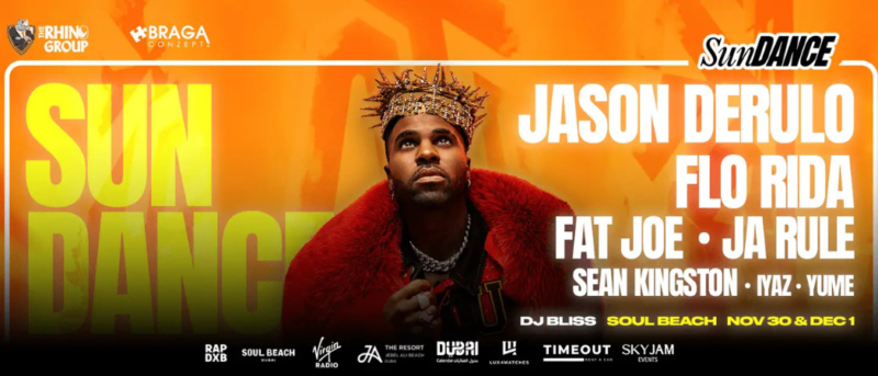 Jason Derulo To Headline Sundance Dubai 2024 With More International Artists!